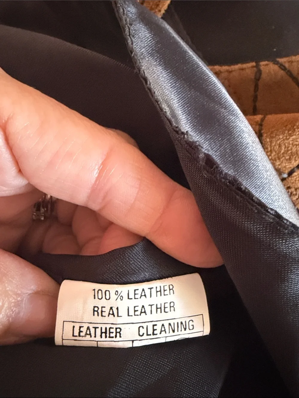 Vintage-style Men's Leather Vest in Brown with Black Design